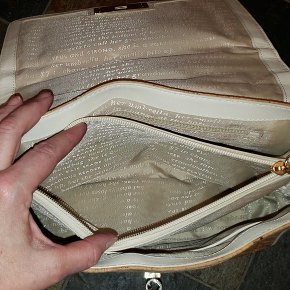 kate spade Bags Kate Spade Twist Lock Cork Fabric And Leather